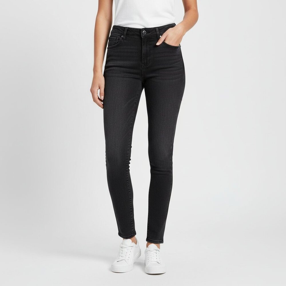 No Boundaries Women's Black High-Rise Skinny Jeans Size 15 Stretch Denim Casual